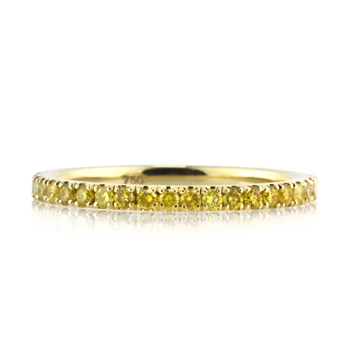 0.50ct Fancy Yellow Round Brilliant Cut Lab Lab Diamond Wedding Band