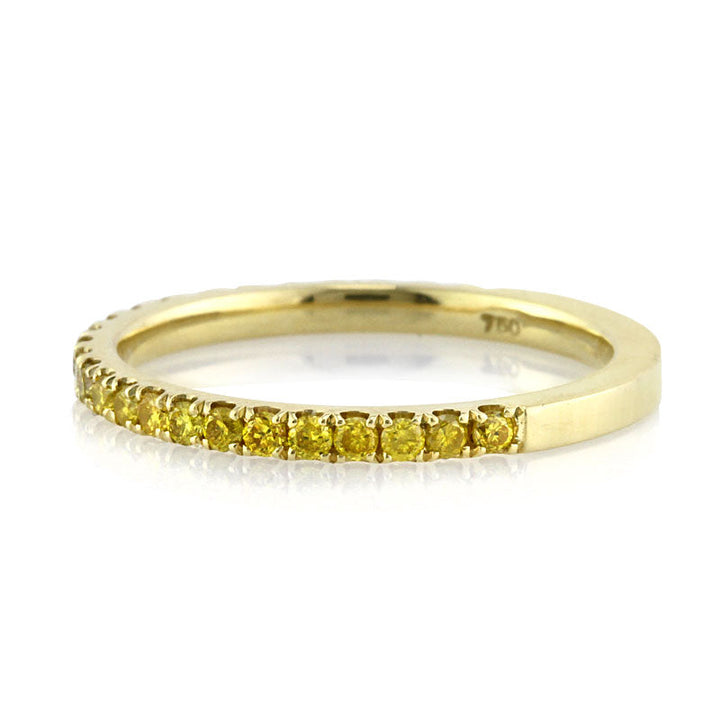 0.50ct Fancy Yellow Round Brilliant Cut Lab Lab Diamond Wedding Band