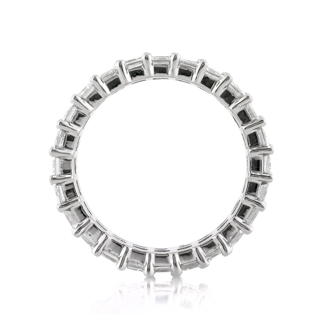 8.12ct Three-Row Asscher Cut Lab Diamond Eternity Band