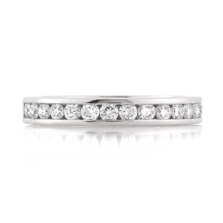 0.55ct Round Brilliant Cut Lab Diamond Channel Set Wedding Band in Platinum