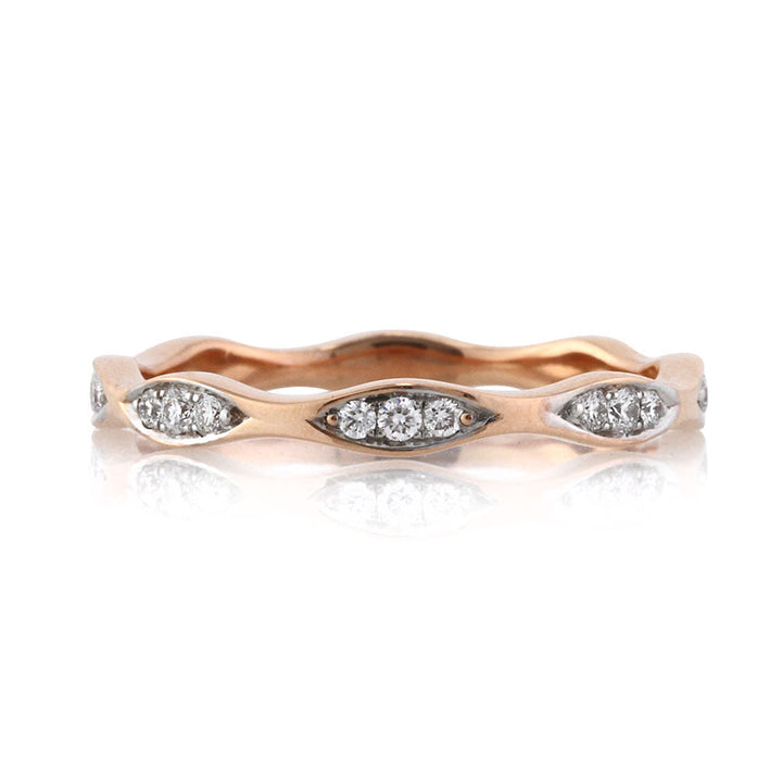 0.25ct Round Brilliant Cut Lab Diamond Eternity Band in 14k Rose Gold