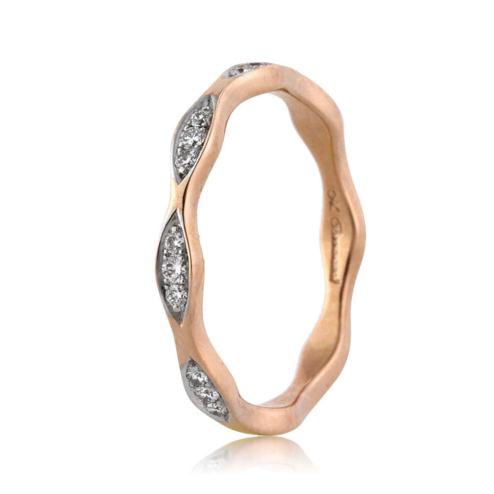 0.25ct Round Brilliant Cut Lab Diamond Eternity Band in 14k Rose Gold