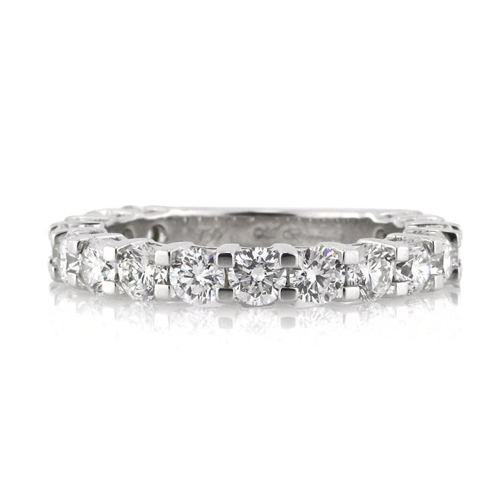 1.80ct Round Brilliant Cut Lab Diamond Wedding Band in 18k White Gold