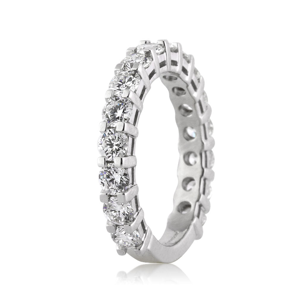 1.80ct Round Brilliant Cut Lab Diamond Wedding Band in 18k White Gold