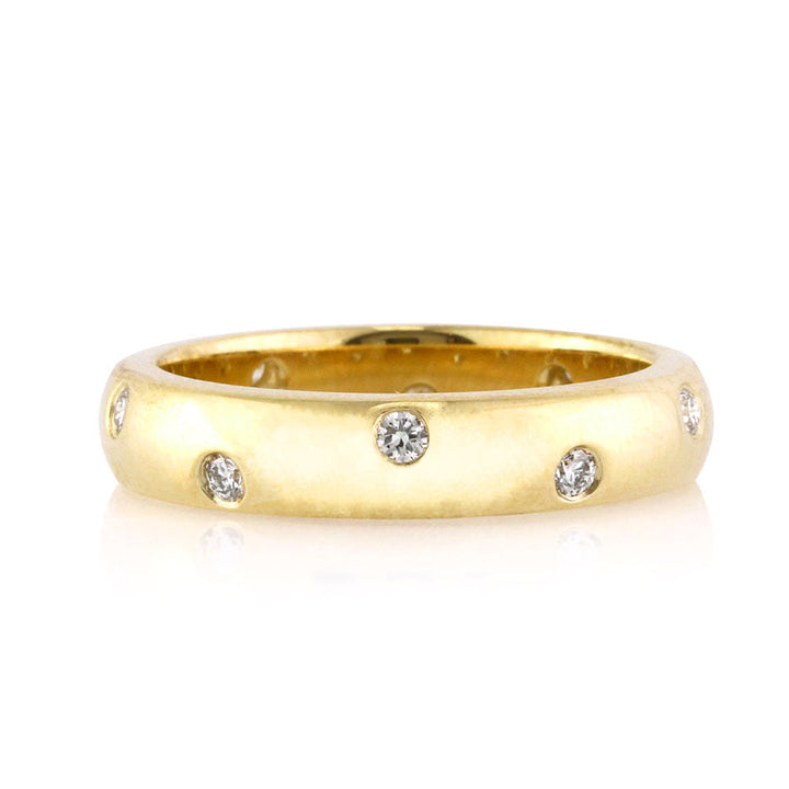 0.25ct Round Brilliant Cut Lab Diamond Eternity Band in 18k Yellow Gold