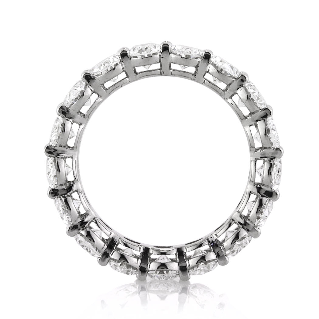 5.40ct Oval Cut Lab Diamond Eternity Band in 18k White Gold