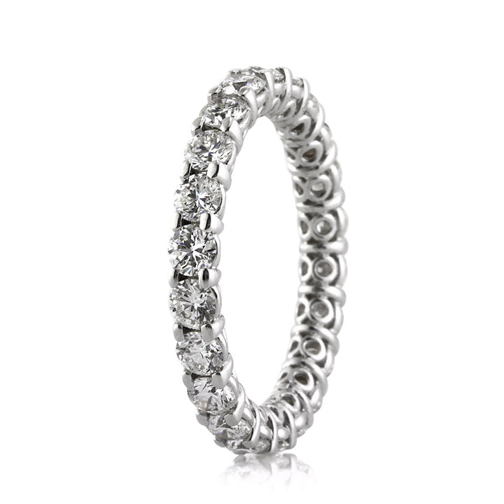 2.25ct Round Brilliant Cut Lab Diamond Eternity Band in 18k White Gold