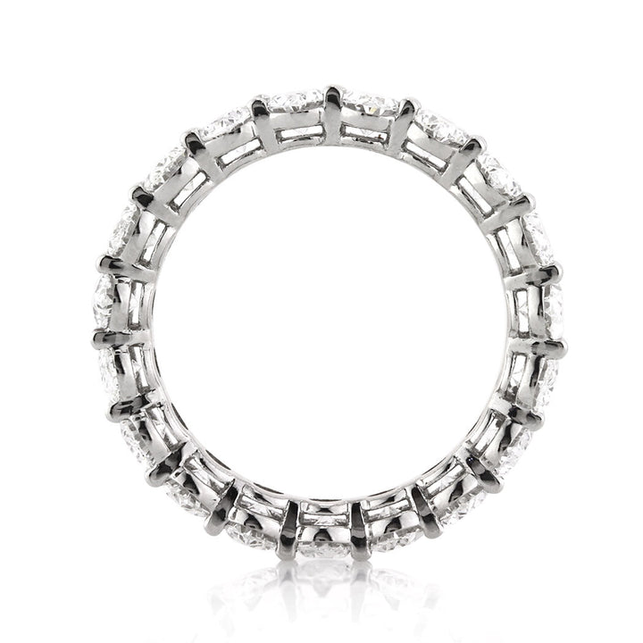 3.75ct Oval Cut Lab Diamond Eternity Band in 18k White Gold