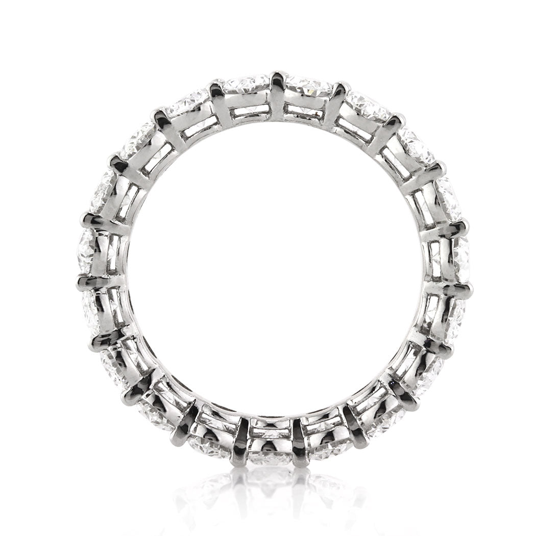 3.75ct Oval Cut Lab Diamond Eternity Band in 18k White Gold