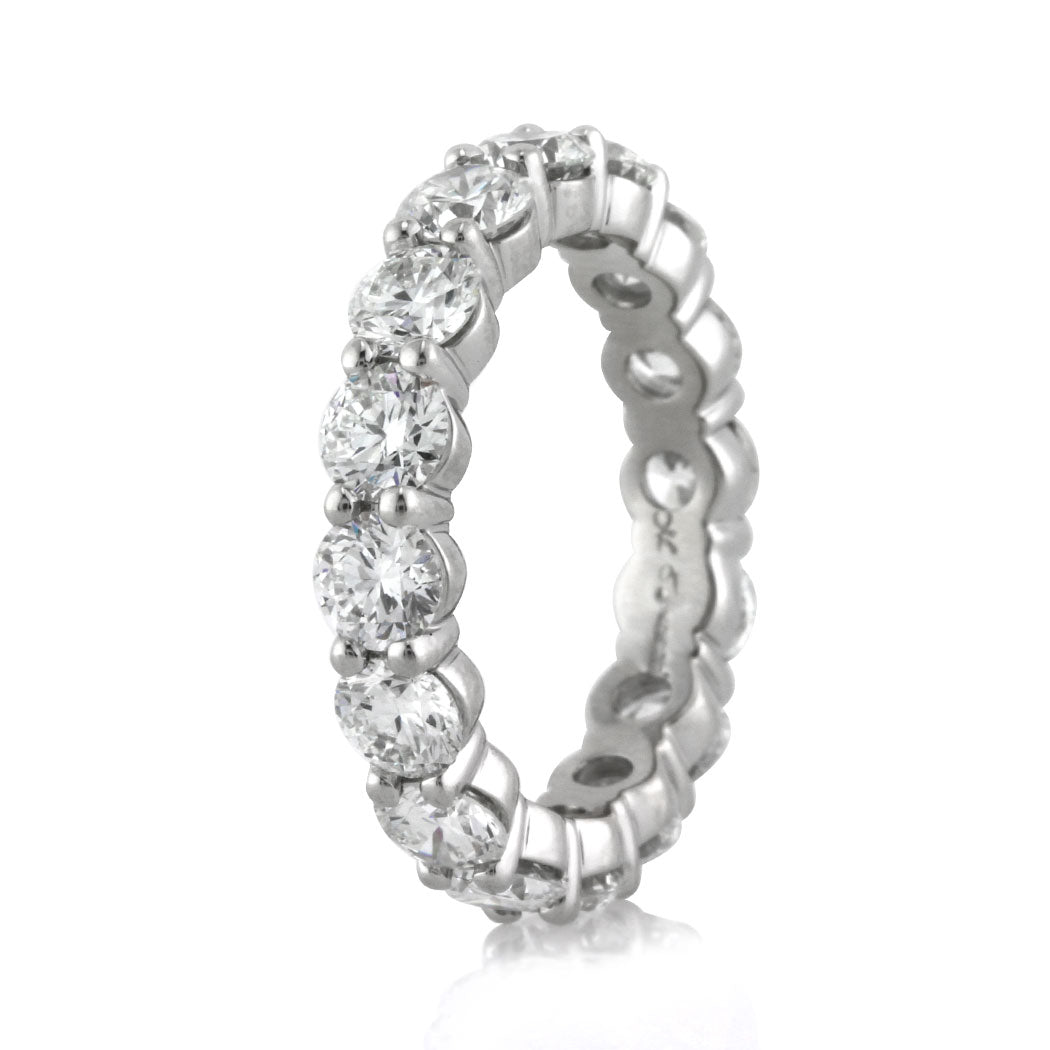 3.90ct Round Brilliant Cut Lab Diamond Eternity Band in Platinum