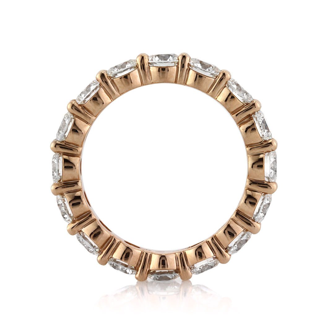 3.90ct Round Brilliant Cut Lab Diamond Eternity Band in 18k Rose Gold