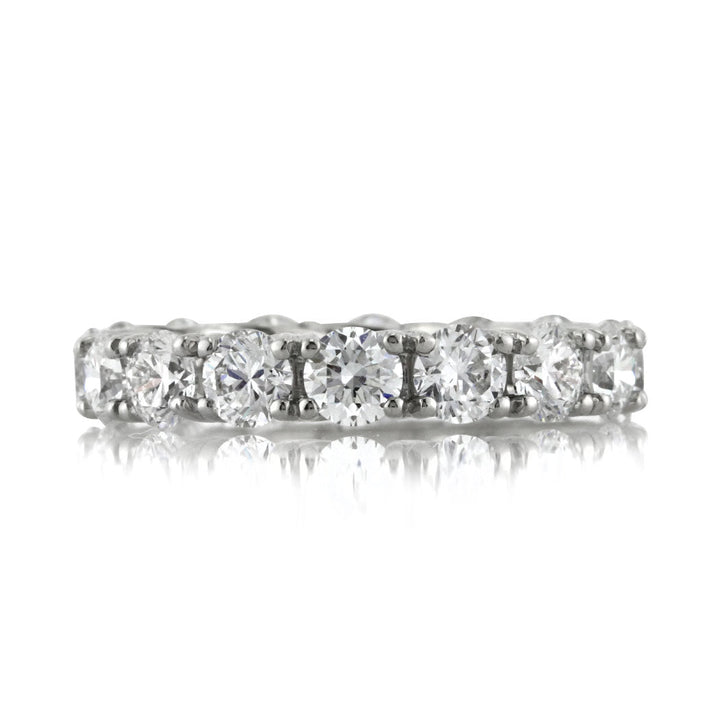 3.90ct Round Brilliant Cut Lab Diamond Eternity Band in Platinum