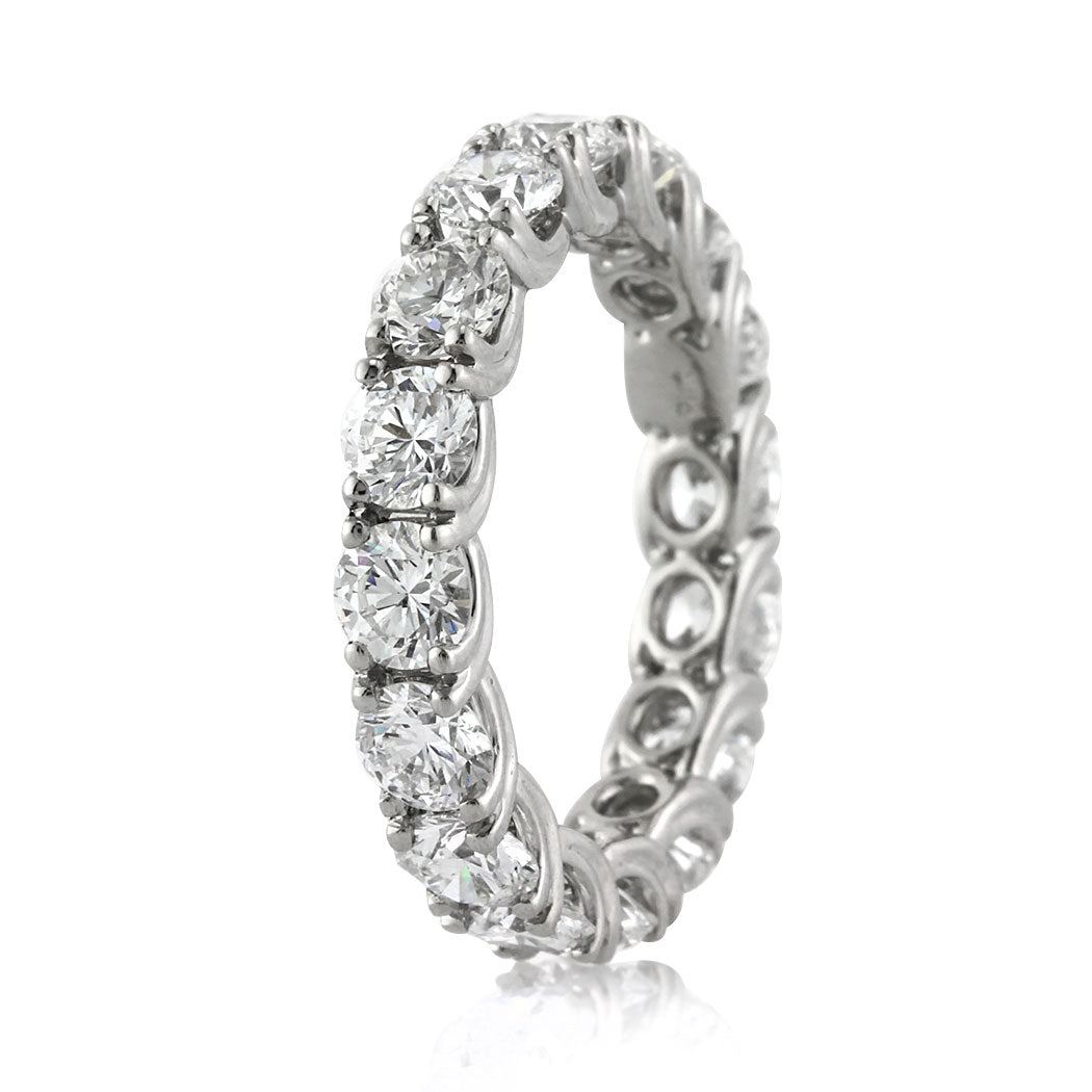 3.90ct Round Brilliant Cut Lab Diamond Eternity Band in Platinum