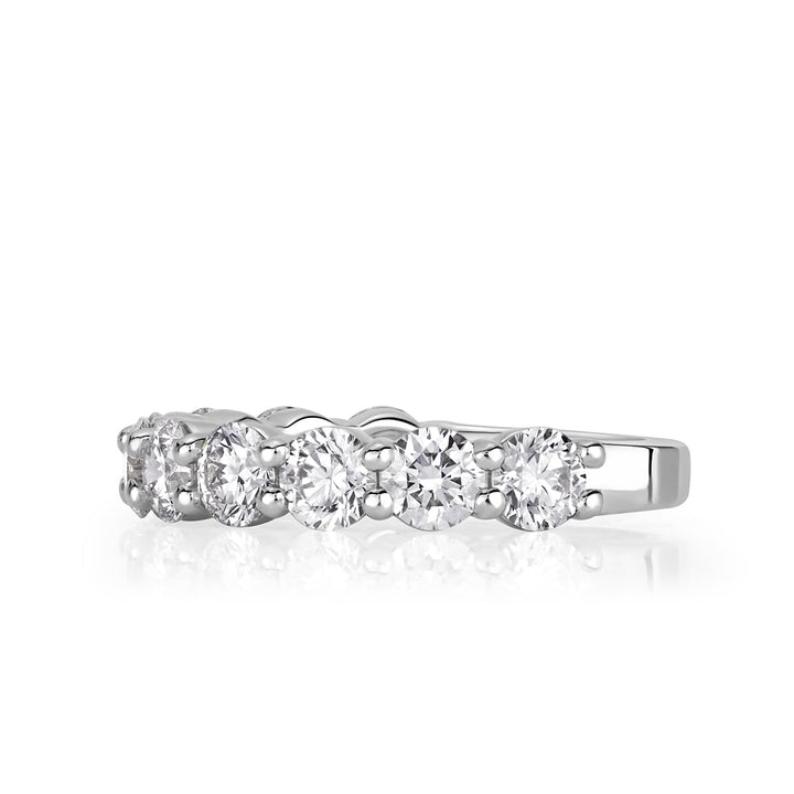 2.00ct Round Brilliant Cut Lab Diamond Wedding Band in 18k White Gold