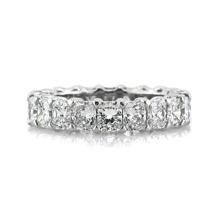 5.25ct Radiant Cut Lab Diamond Eternity Band in 18k White Gold