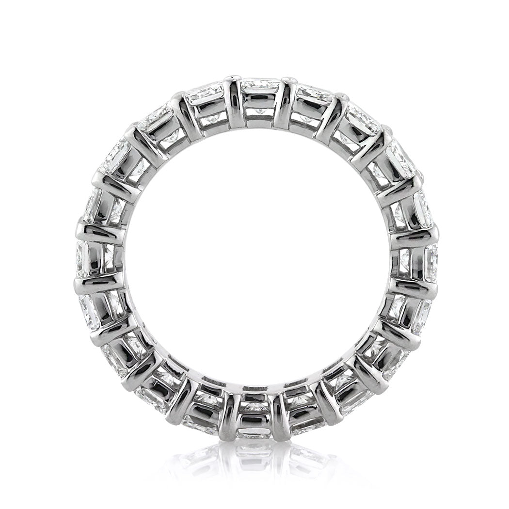 5.25ct Radiant Cut Lab Diamond Eternity Band in 18k White Gold