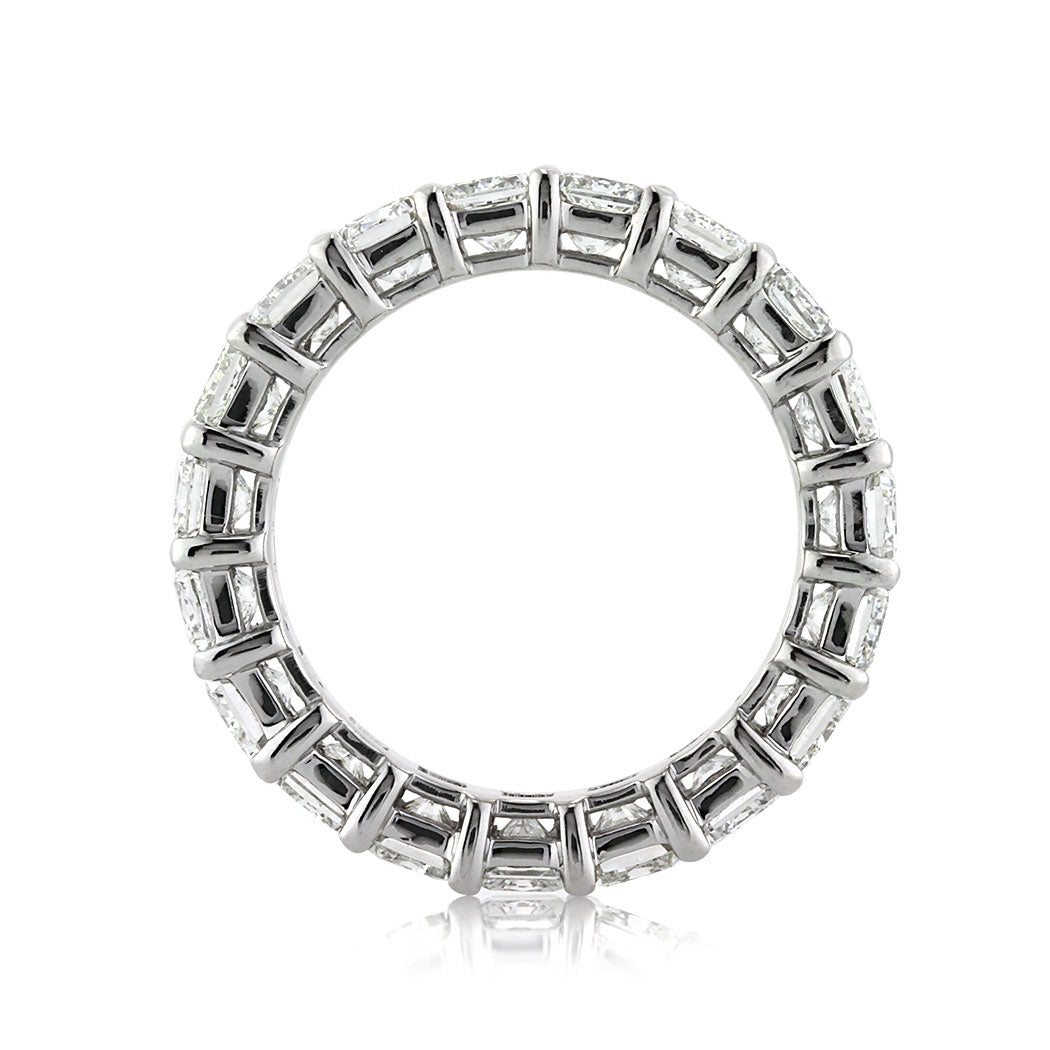 6.20ct Radiant Cut Lab Diamond Eternity Band in 18k White Gold