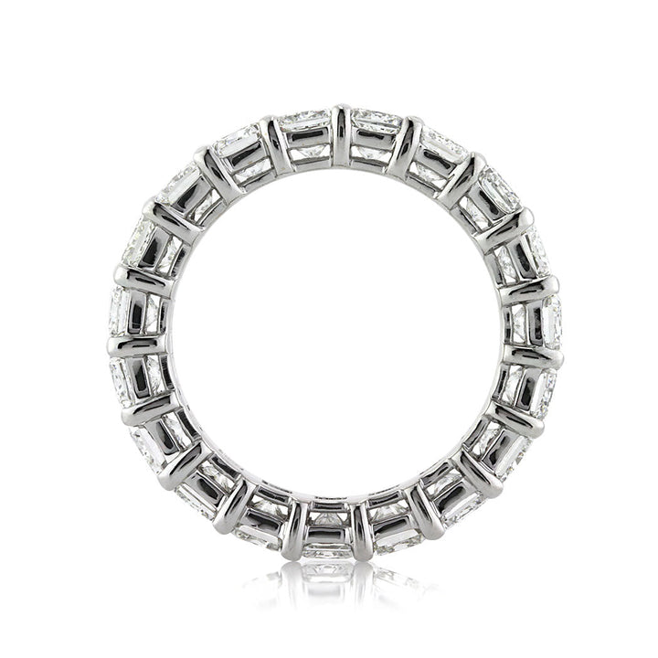 6.20ct Radiant Cut Lab Diamond Eternity Band in 18k White Gold