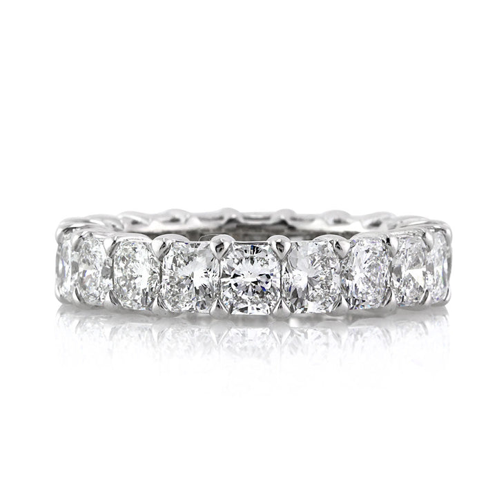 6.20ct Radiant Cut Lab Diamond Eternity Band in Platinum