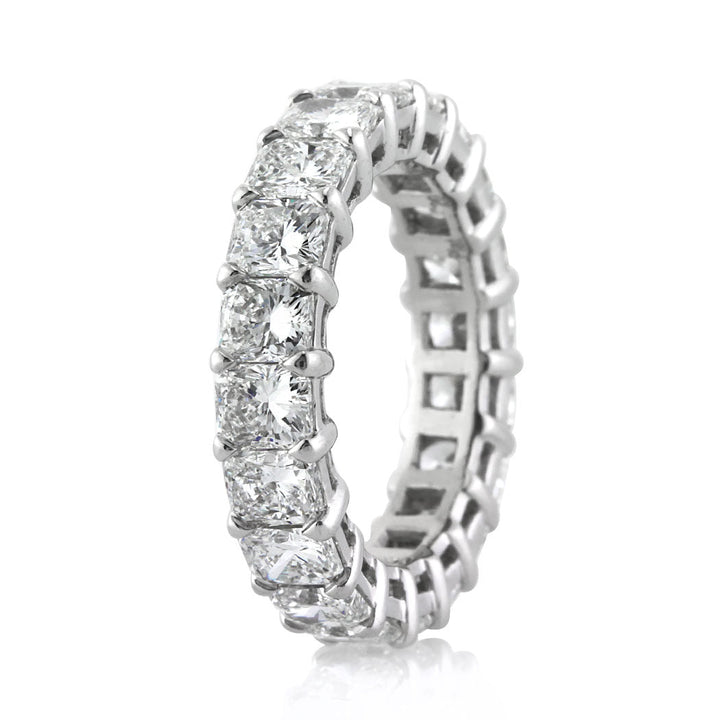 6.20ct Radiant Cut Lab Diamond Eternity Band in Platinum