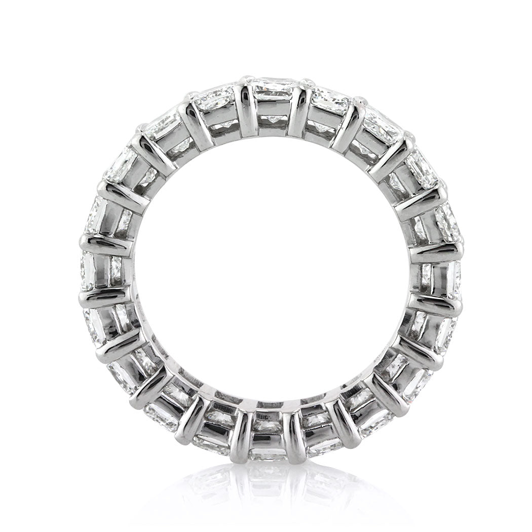 6.20ct Radiant Cut Lab Diamond Eternity Band in Platinum