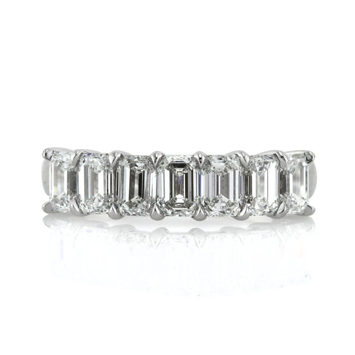 2.20ct Emerald Cut Lab Diamond Wedding Band in 18k White Gold