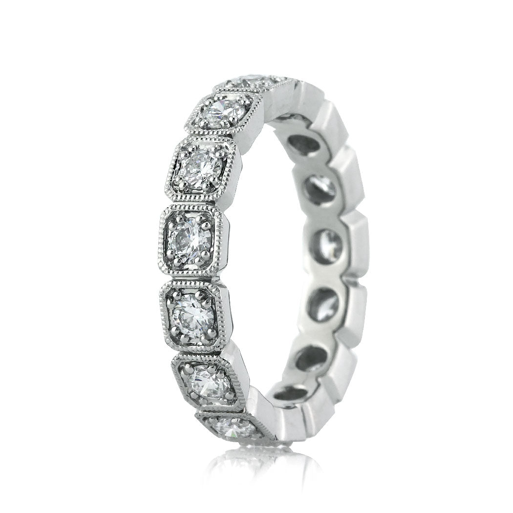 1.20ct Round Brilliant Cut Lab Diamond Eternity Band in Platinum