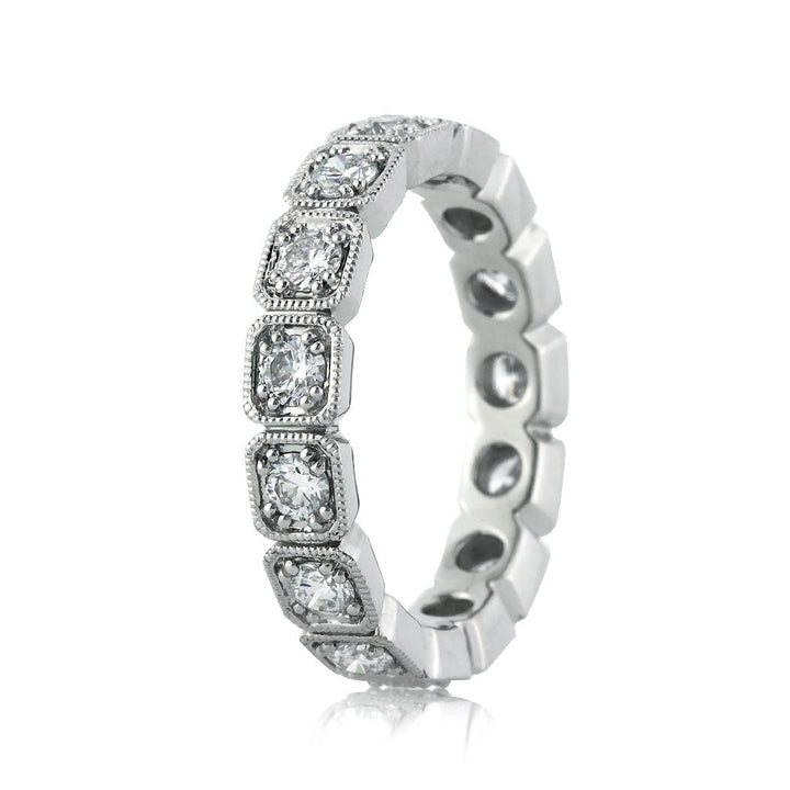 1.20ct Round Brilliant Cut Lab Diamond Eternity Band in 18k White Gold