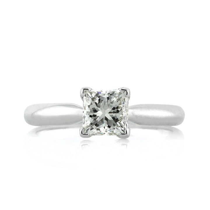 1.00ct Princess Cut Lab Diamond Solitaire Engagement Ring