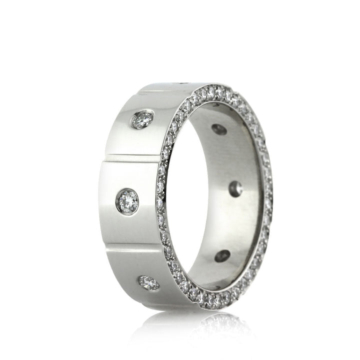 1.00ct Round Brilliant Cut Lab Diamond Eternity Band in Platinum