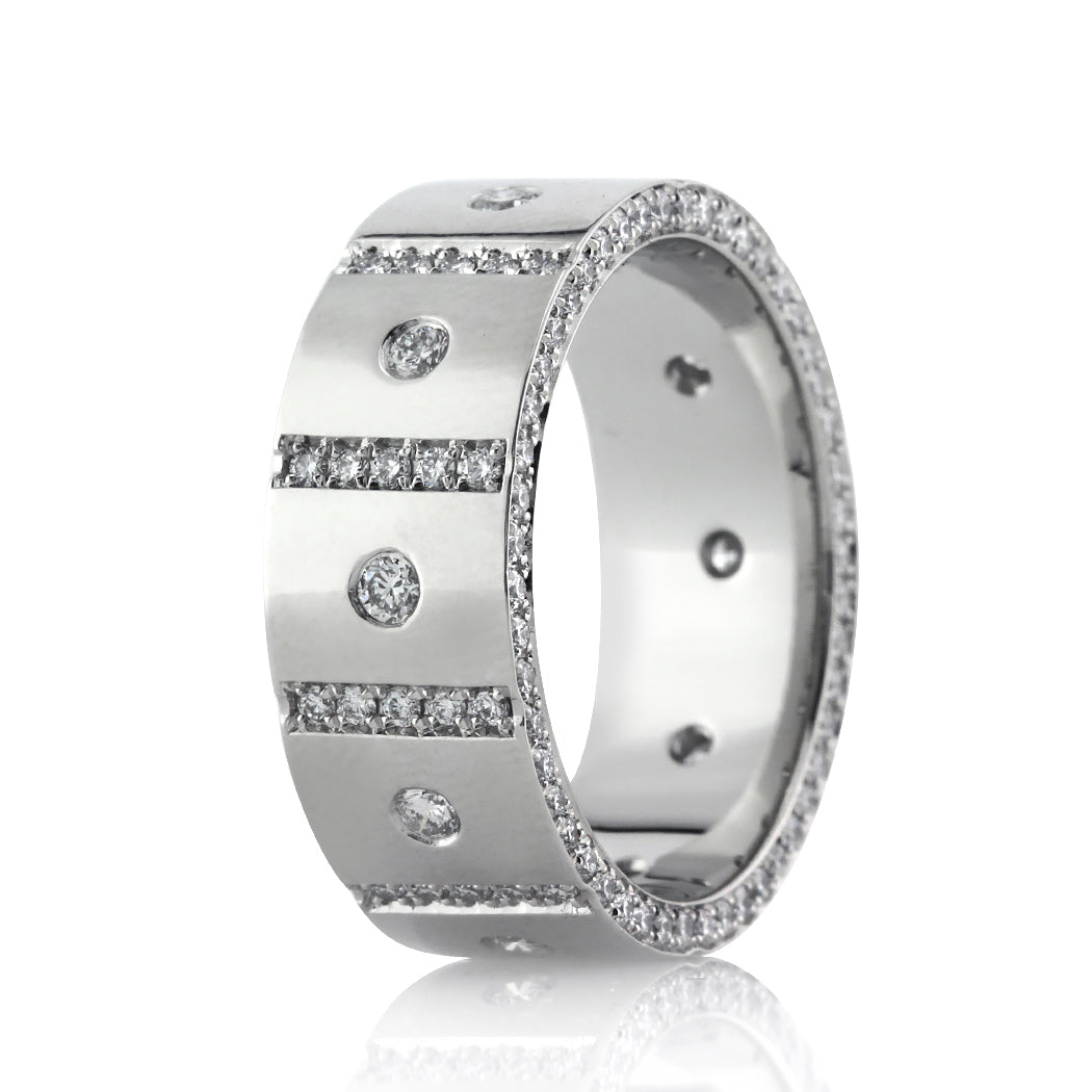 Men's 1.40ct Round Brilliant Cut Lab Diamond Wedding Band