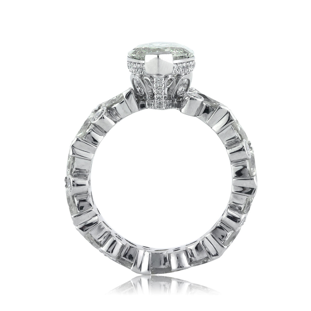 6.76ct Marquise Cut Lab Diamond Engagement Ring