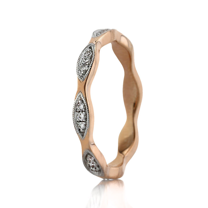 0.25ct Round Brilliant Cut Lab Diamond Eternity Band in 18k Rose Gold