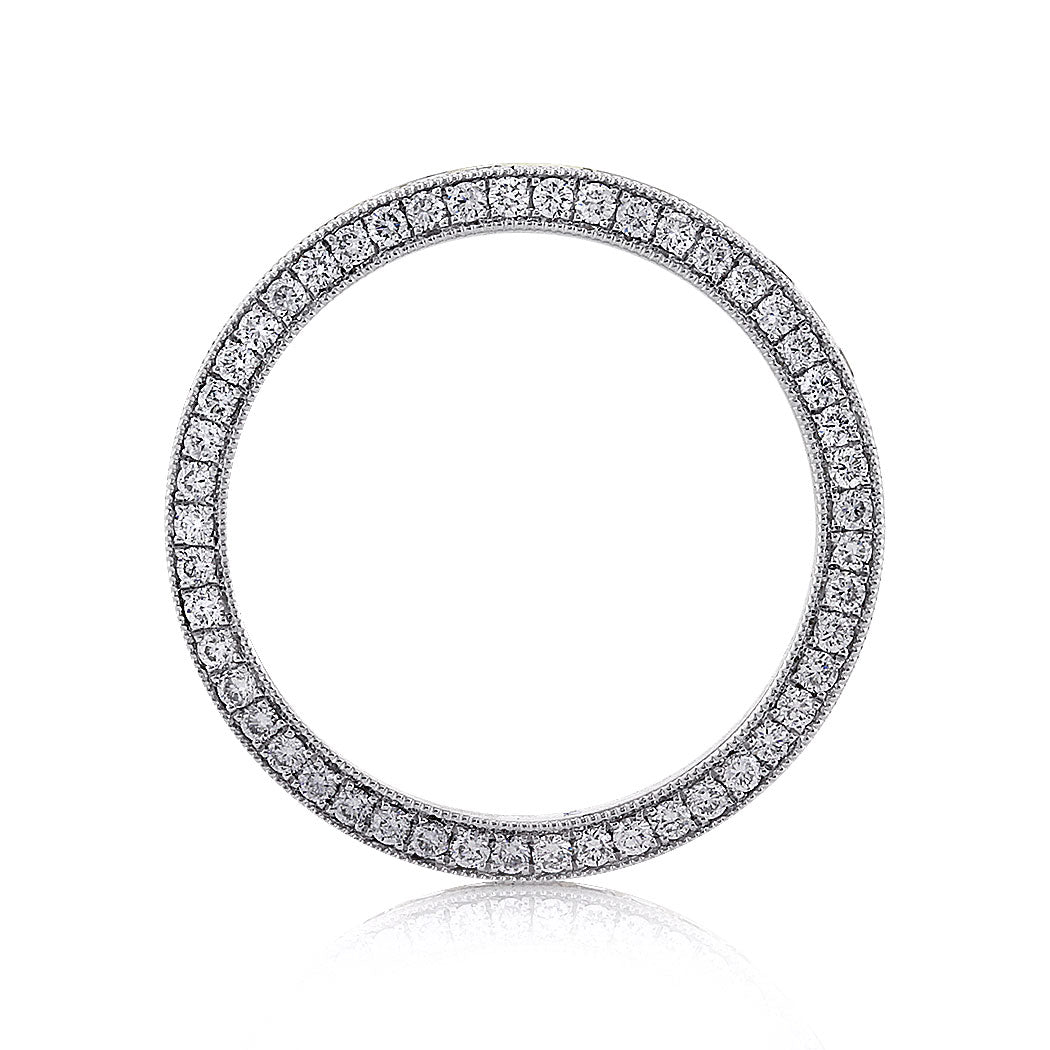 1.40ct Fancy Yellow Round Brilliant Cut Lab Lab Diamond Eternity Band