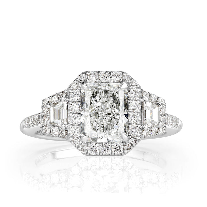 2.50ct Radiant Cut Lab Diamond Engagement Ring