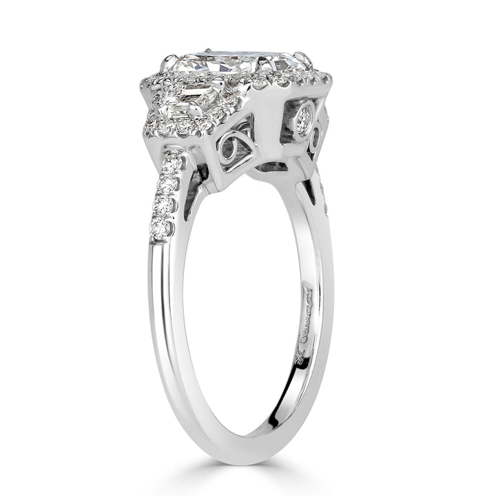 2.50ct Radiant Cut Lab Diamond Engagement Ring