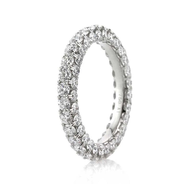 3.25ct Round Brilliant Cut Lab Diamond Three-Sided Eternity Band