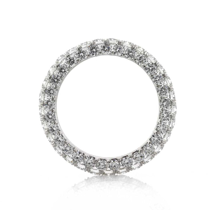 3.25ct Round Brilliant Cut Lab Diamond Three-Sided Eternity Band