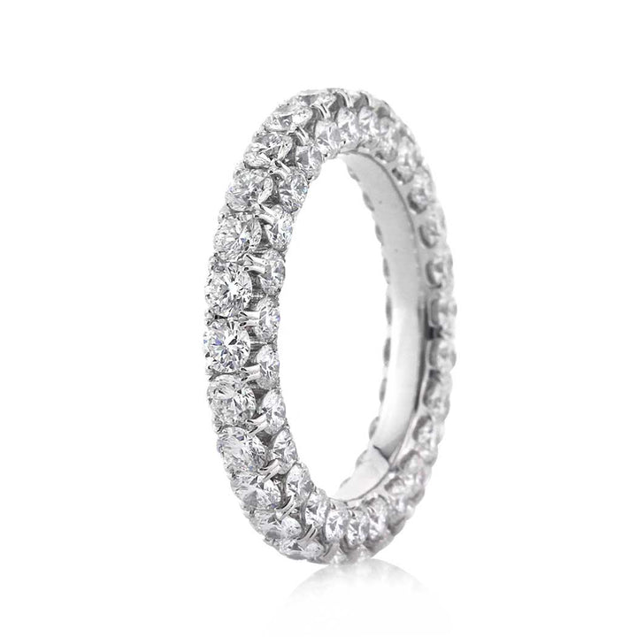 4.00ct Round Brilliant Cut Lab Diamond Three-Sided Eternity Band