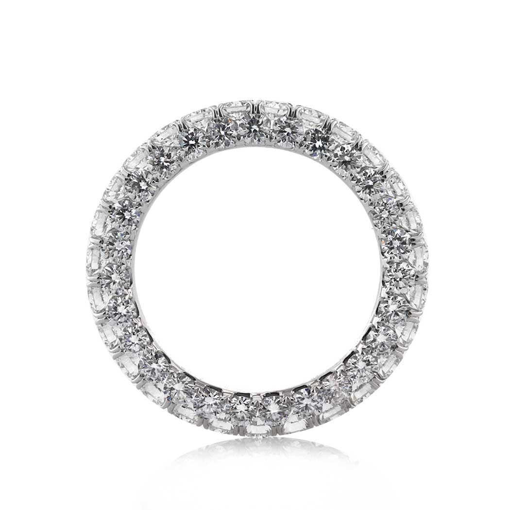 4.00ct Round Brilliant Cut Lab Diamond Three-Sided Eternity Band