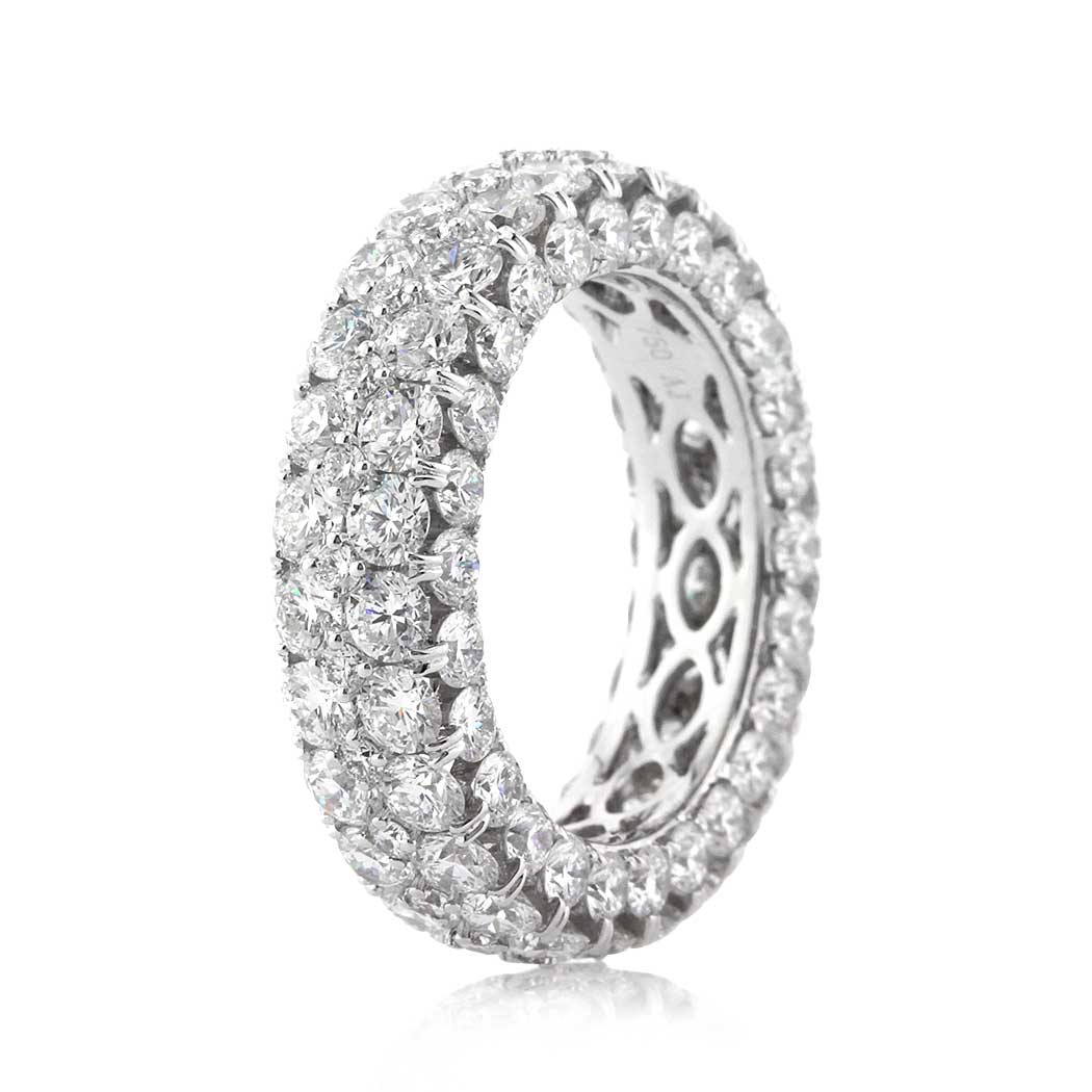 7.00ct Round Brilliant Cut Lab Diamond Three-Sided Eternity Band