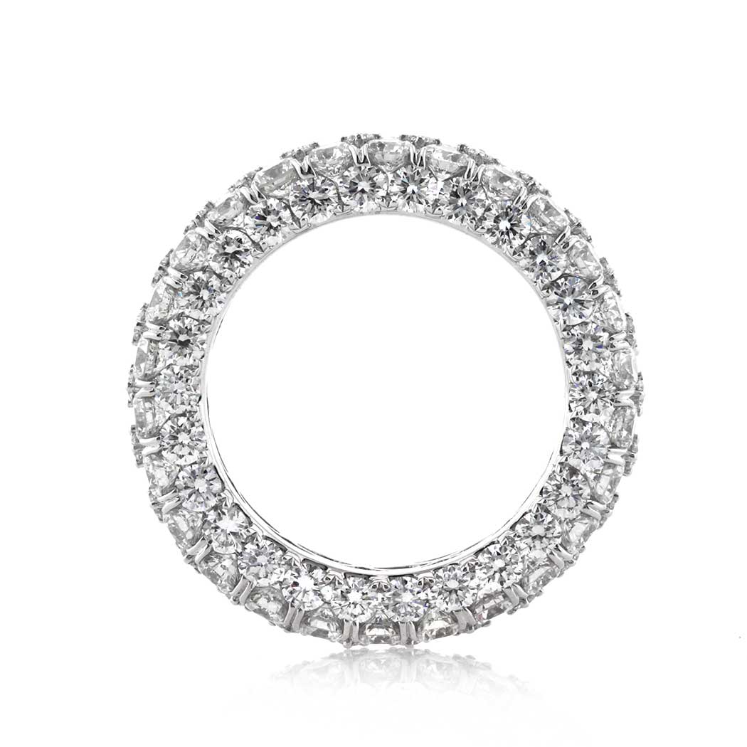 7.00ct Round Brilliant Cut Lab Diamond Three-Sided Eternity Band