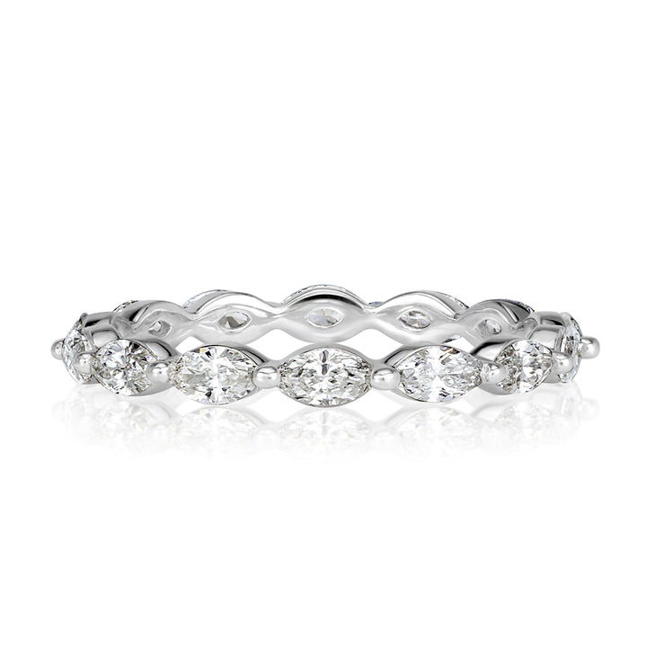 1.00ct Marquise Cut Lab Diamond Eternity Band in Platinum