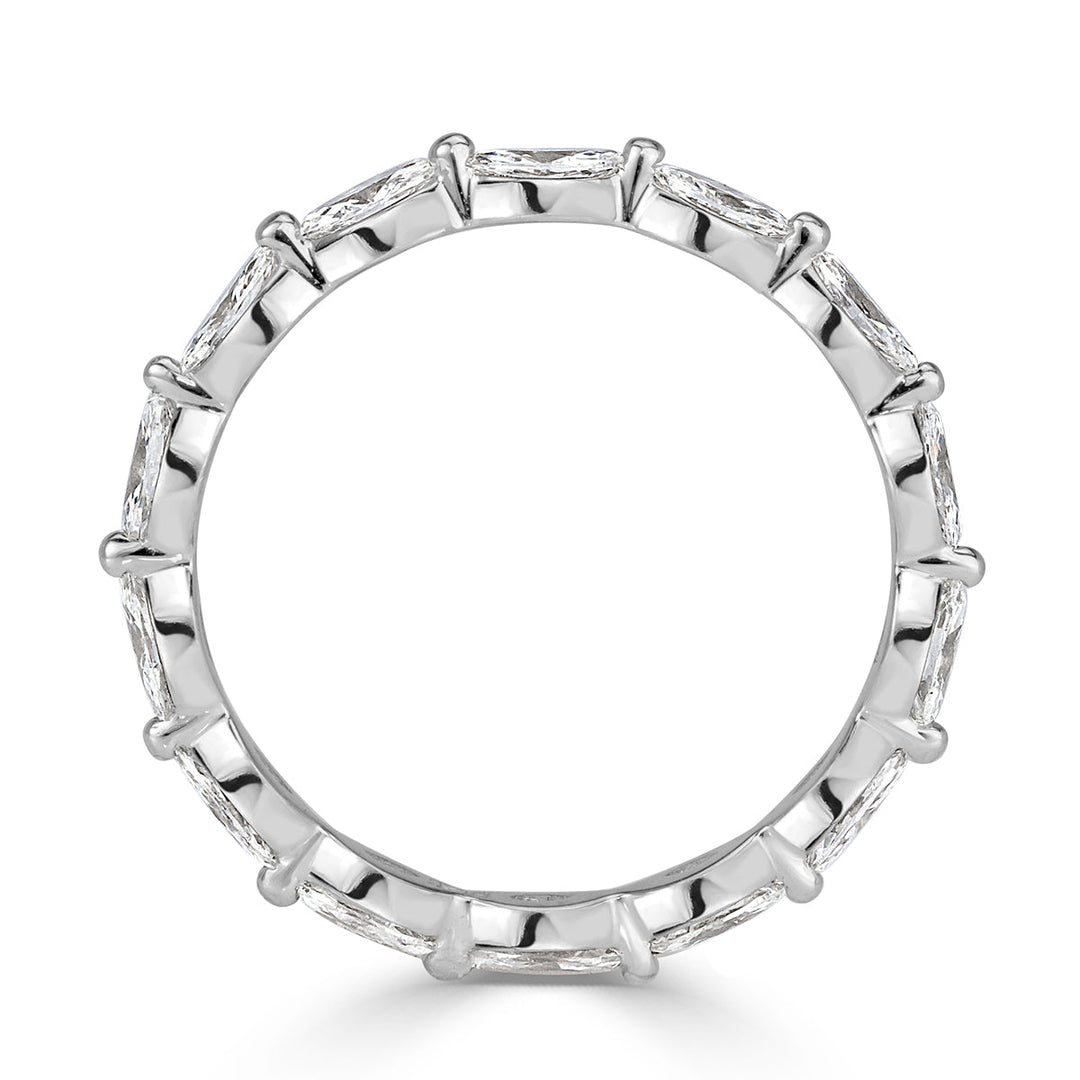 1.00ct Marquise Cut Lab Diamond Eternity Band in Platinum