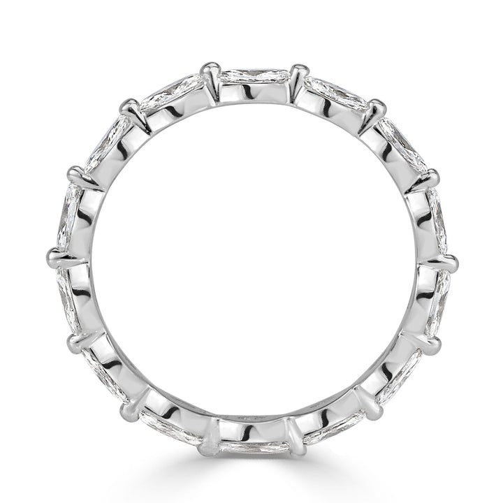 1.00ct Marquise Cut Lab Diamond Eternity Band in Platinum