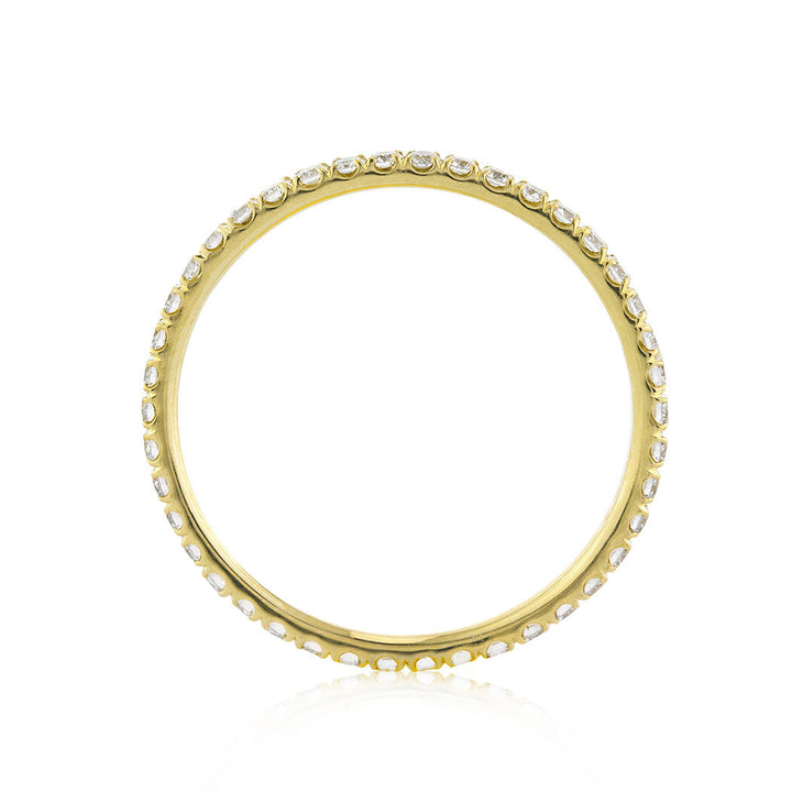 0.50ct Round Brilliant Cut Lab Diamond Eternity Band in 18k Yellow Gold