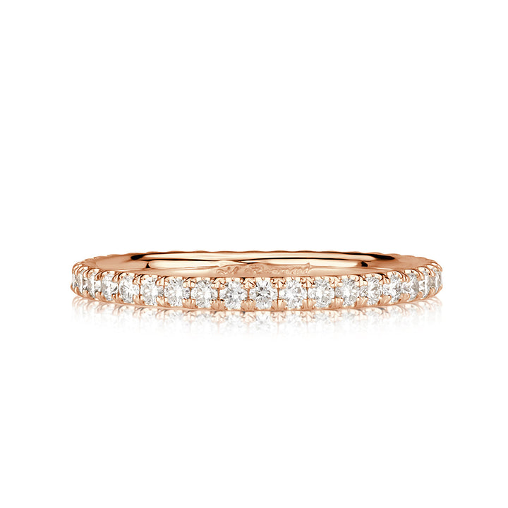 0.50ct Round Brilliant Cut Lab Diamond Eternity Band in 18k Rose Gold