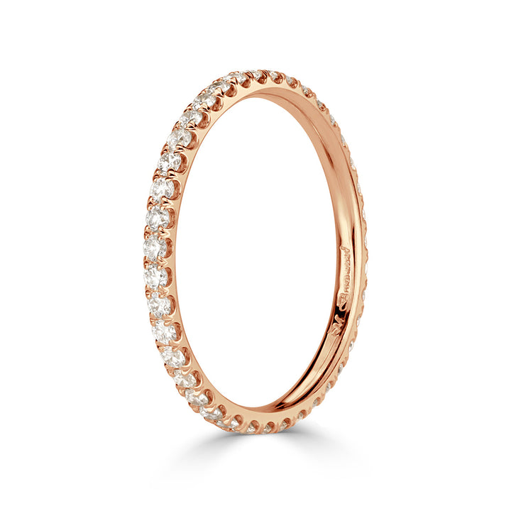 0.50ct Round Brilliant Cut Lab Diamond Eternity Band in 18k Rose Gold