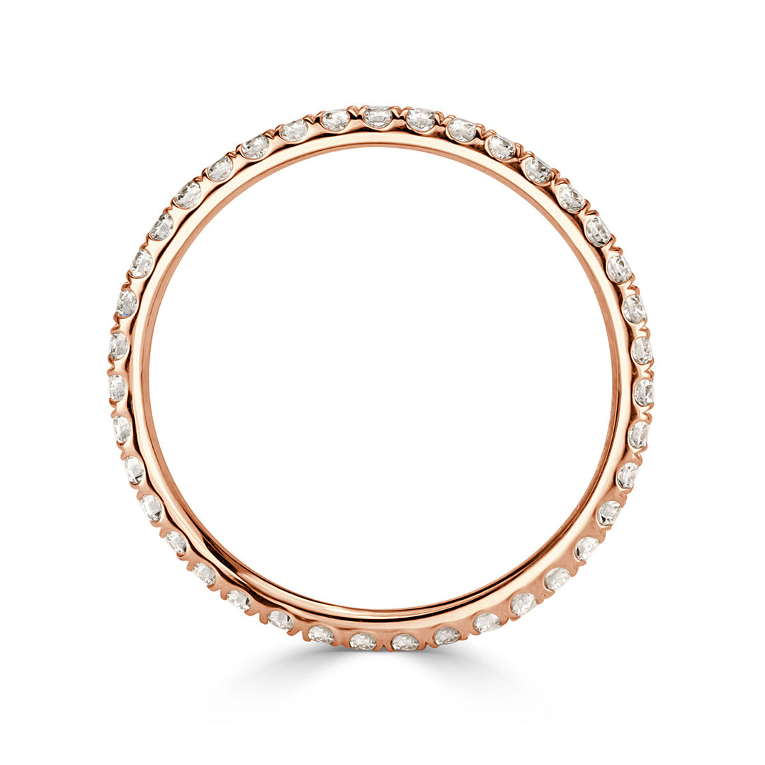 0.50ct Round Brilliant Cut Lab Diamond Eternity Band in 18k Rose Gold