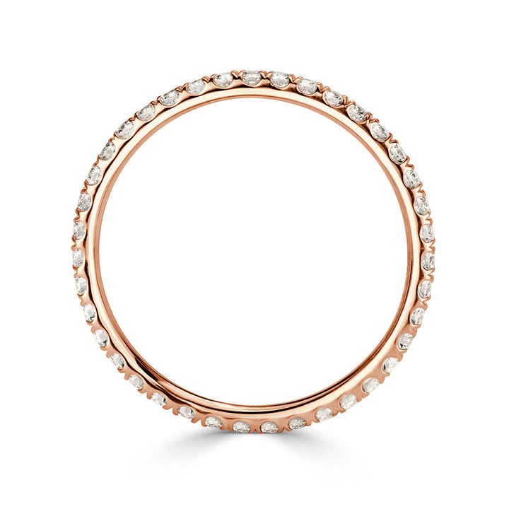 0.50ct Round Brilliant Cut Lab Diamond Eternity Band in 18k Rose Gold